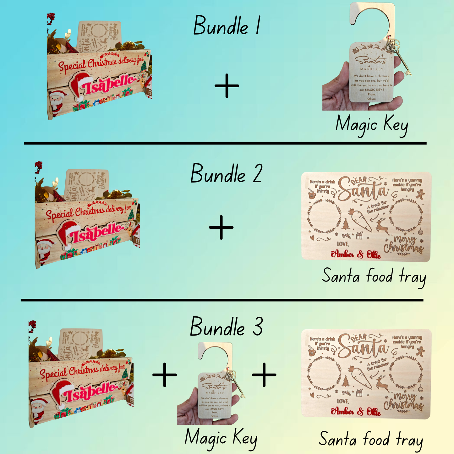 Personalised Christmas Crate | Wooden Santa Crate for Familie