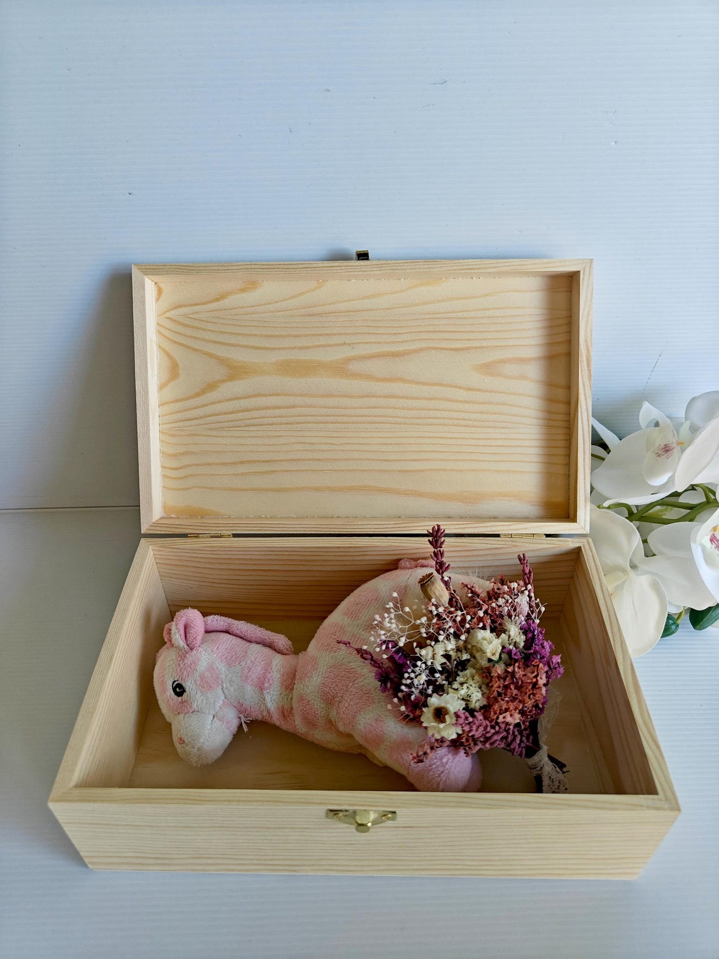 Personalised Baby Keepsake Box | Wooden Memory Box for Newborns | Daisy Keepsake