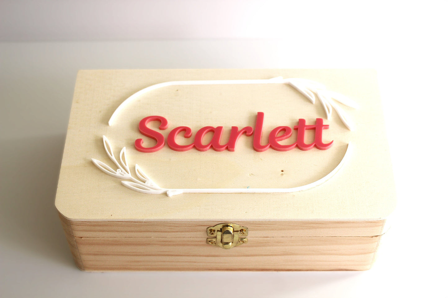 Personalized Baby Keepsake Box- Scarlett