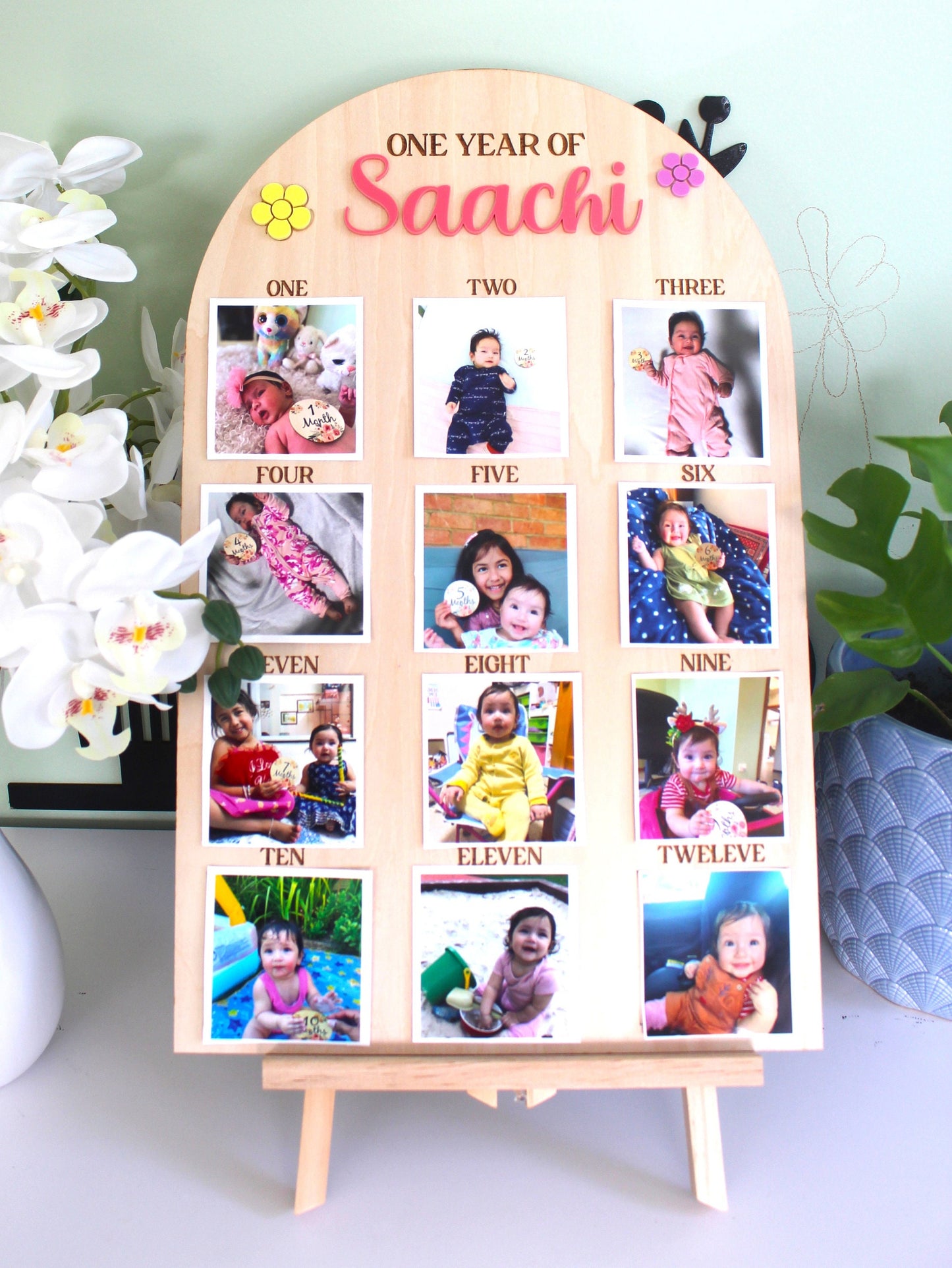 First Birthday Photo Board