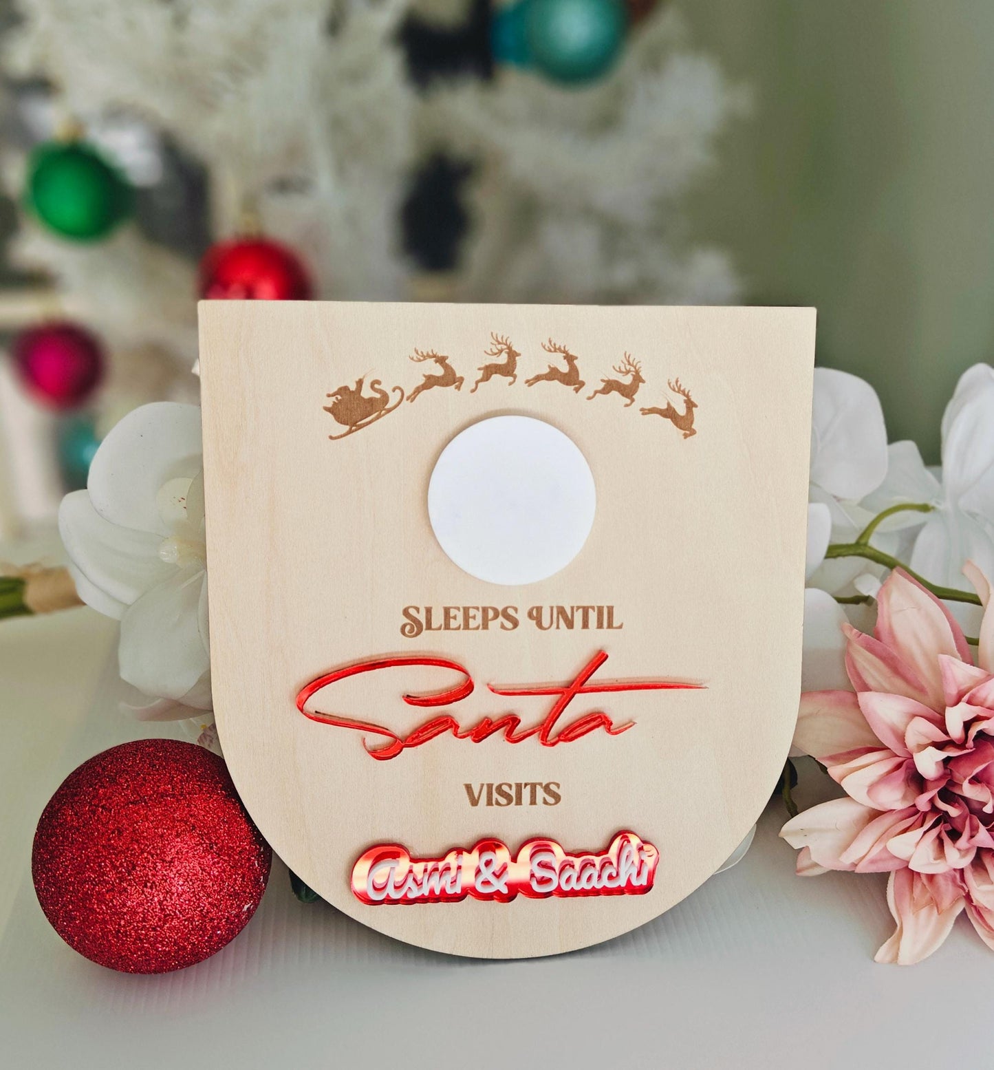 Personalized Christmas Countdown Plaque