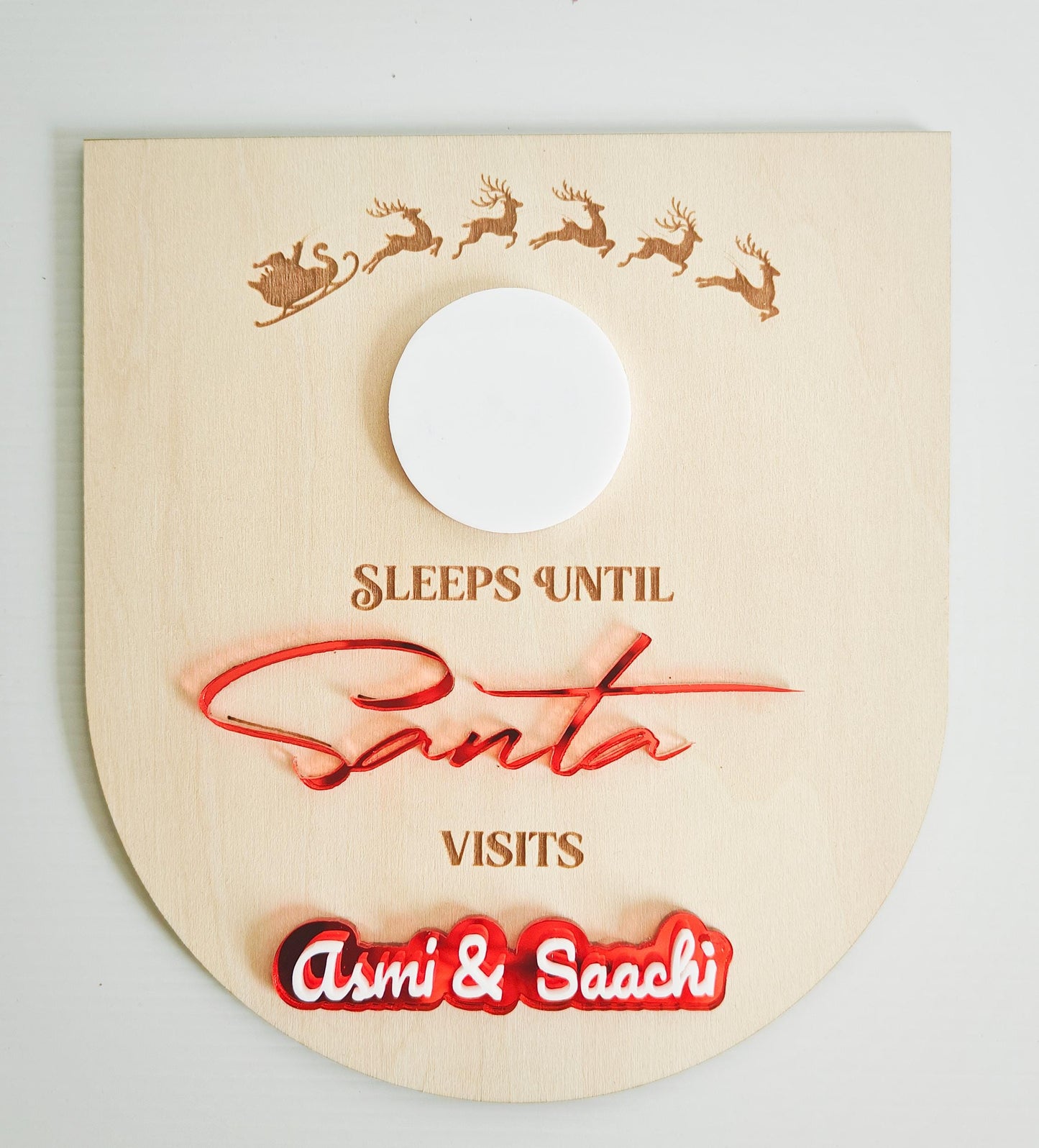 Personalized Christmas Countdown Plaque