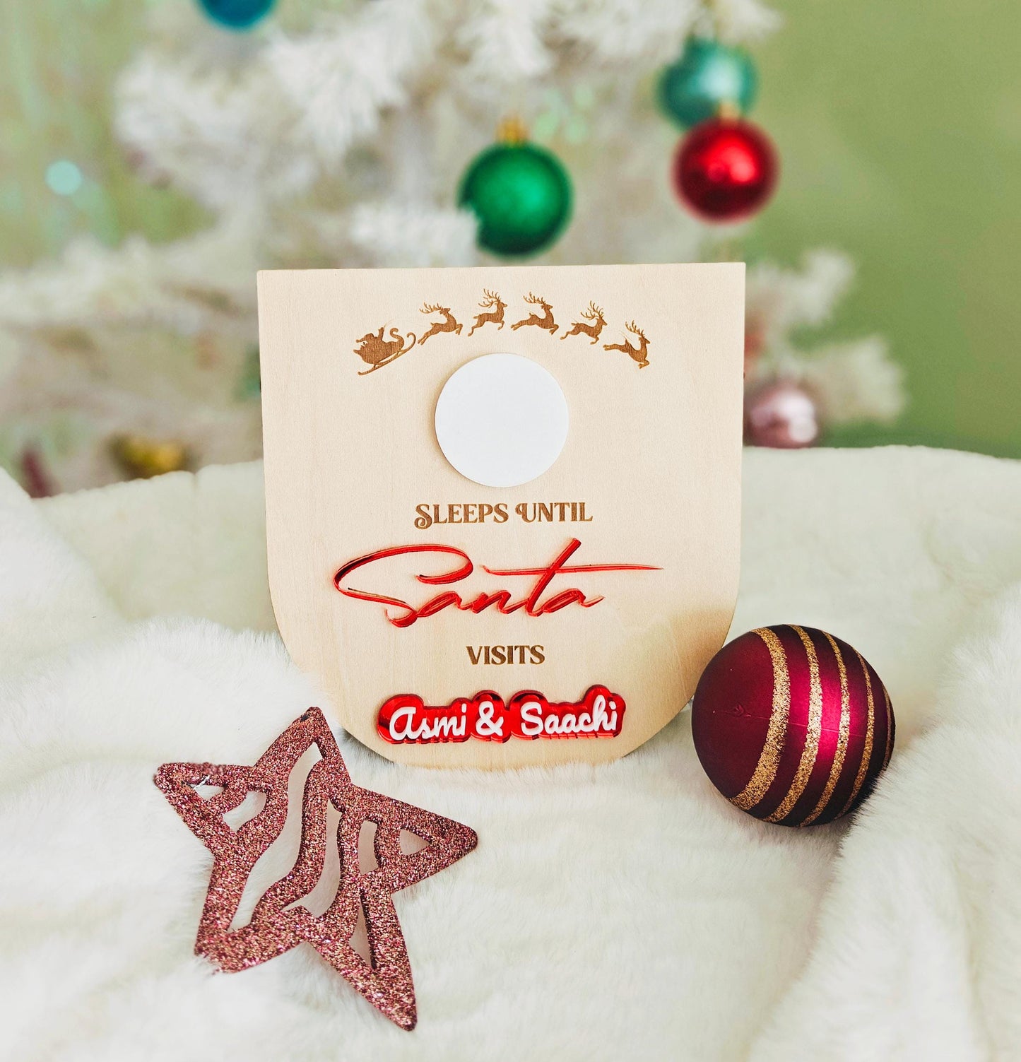 Personalized Christmas Countdown Plaque