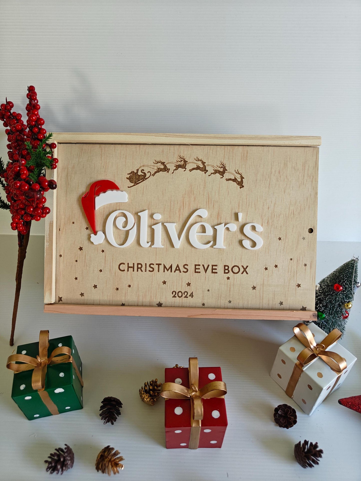 Christmas Box - Personalised Christmas Eve Box - Christmas Keepsake Box