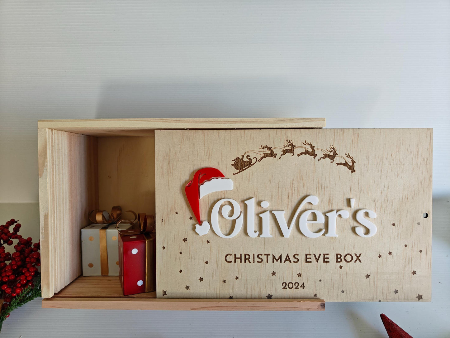 Christmas Box - Personalised Christmas Eve Box - Christmas Keepsake Box