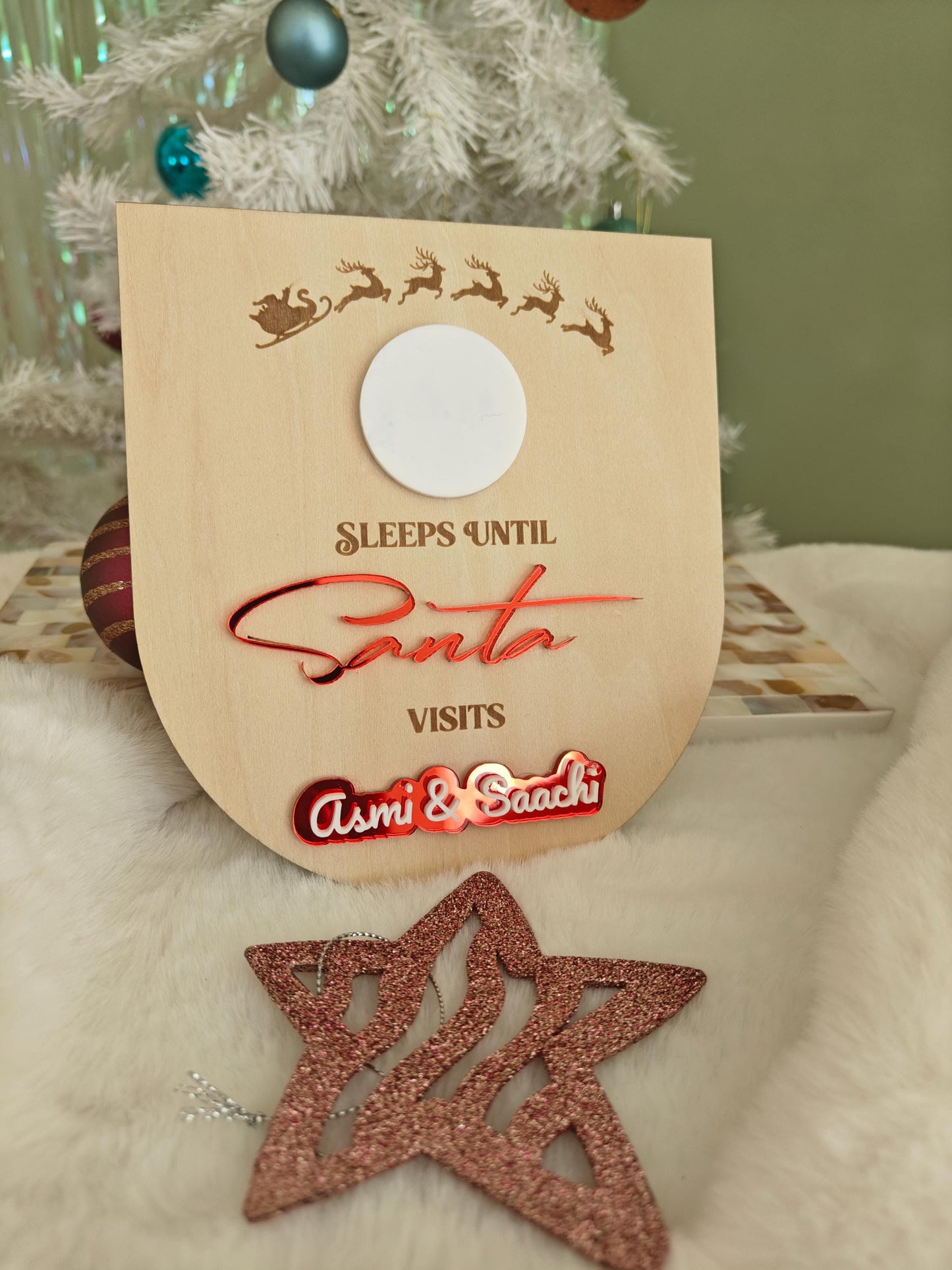 Personalized Christmas Countdown Plaque