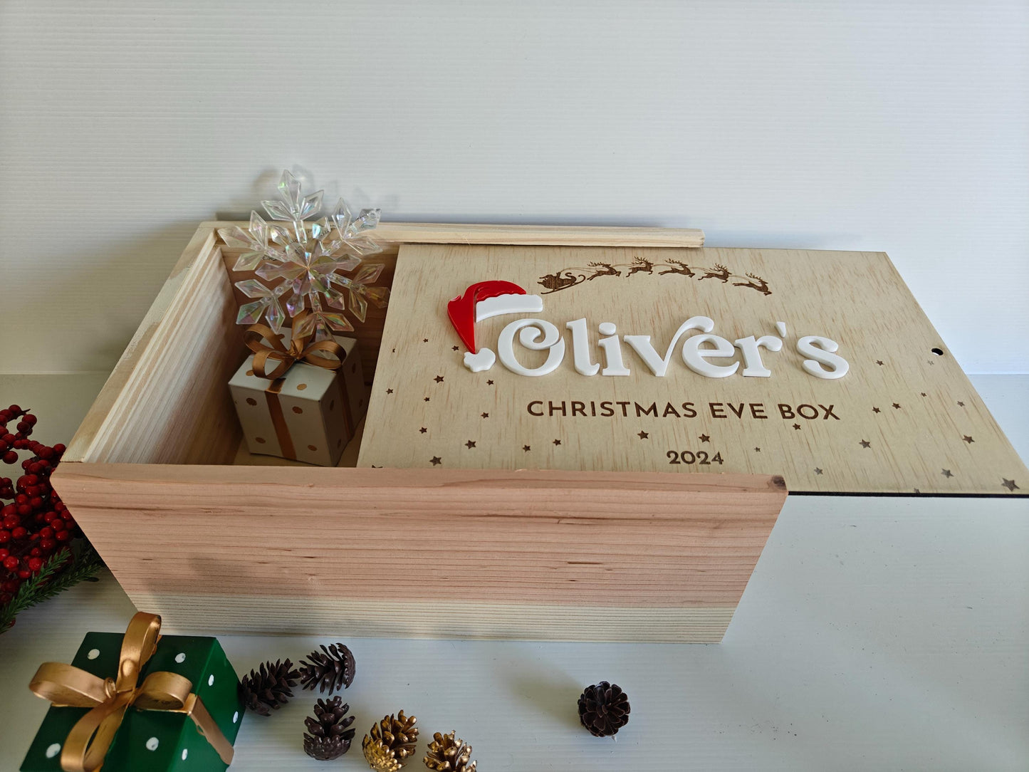 Christmas Box - Personalised Christmas Eve Box - Christmas Keepsake Box