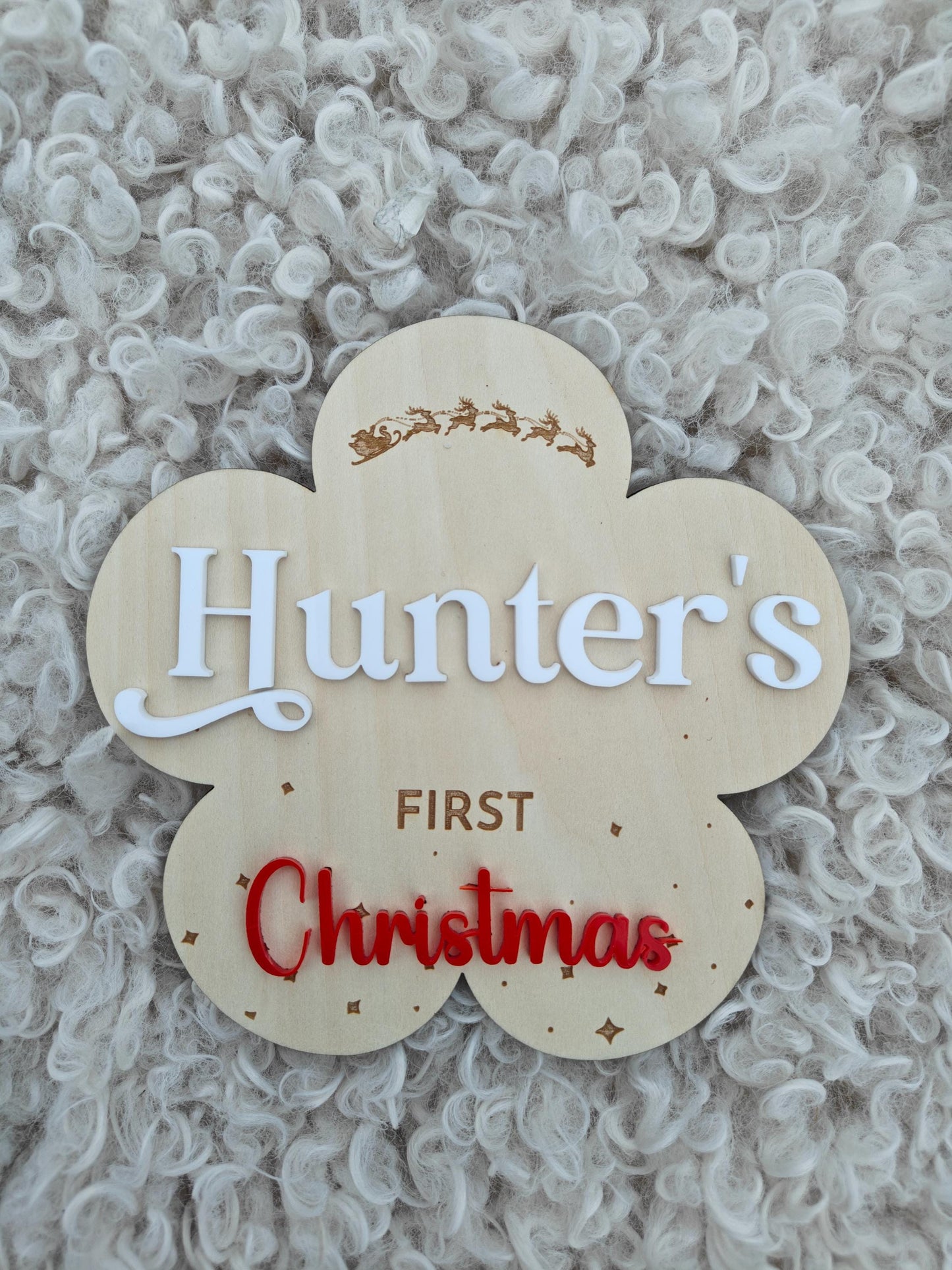 My first Christmas plaque | Baby’s First Christmas Ornament -Daisy
