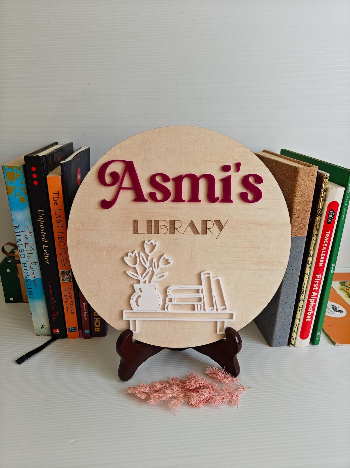 Personalized Library Sign- wooden