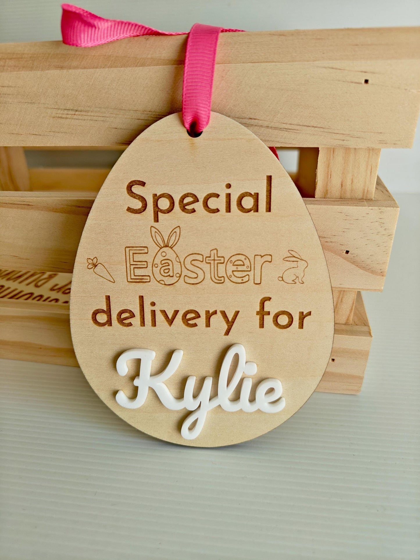 Kaylie - Easter Tags - Personalised Easter Tags - personalised easter gift tag personalised custom easter egg - Easter egg tag