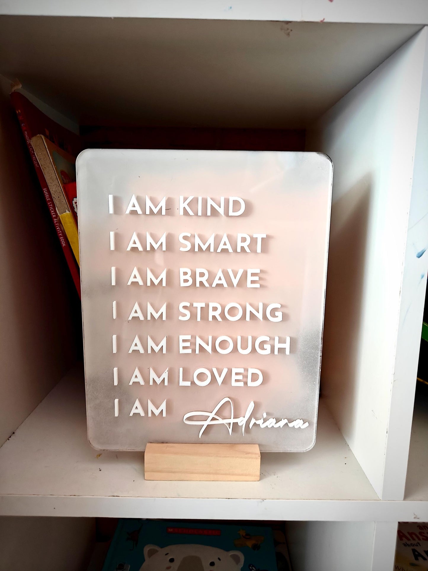 Kids Personalised Affirmations Sign
