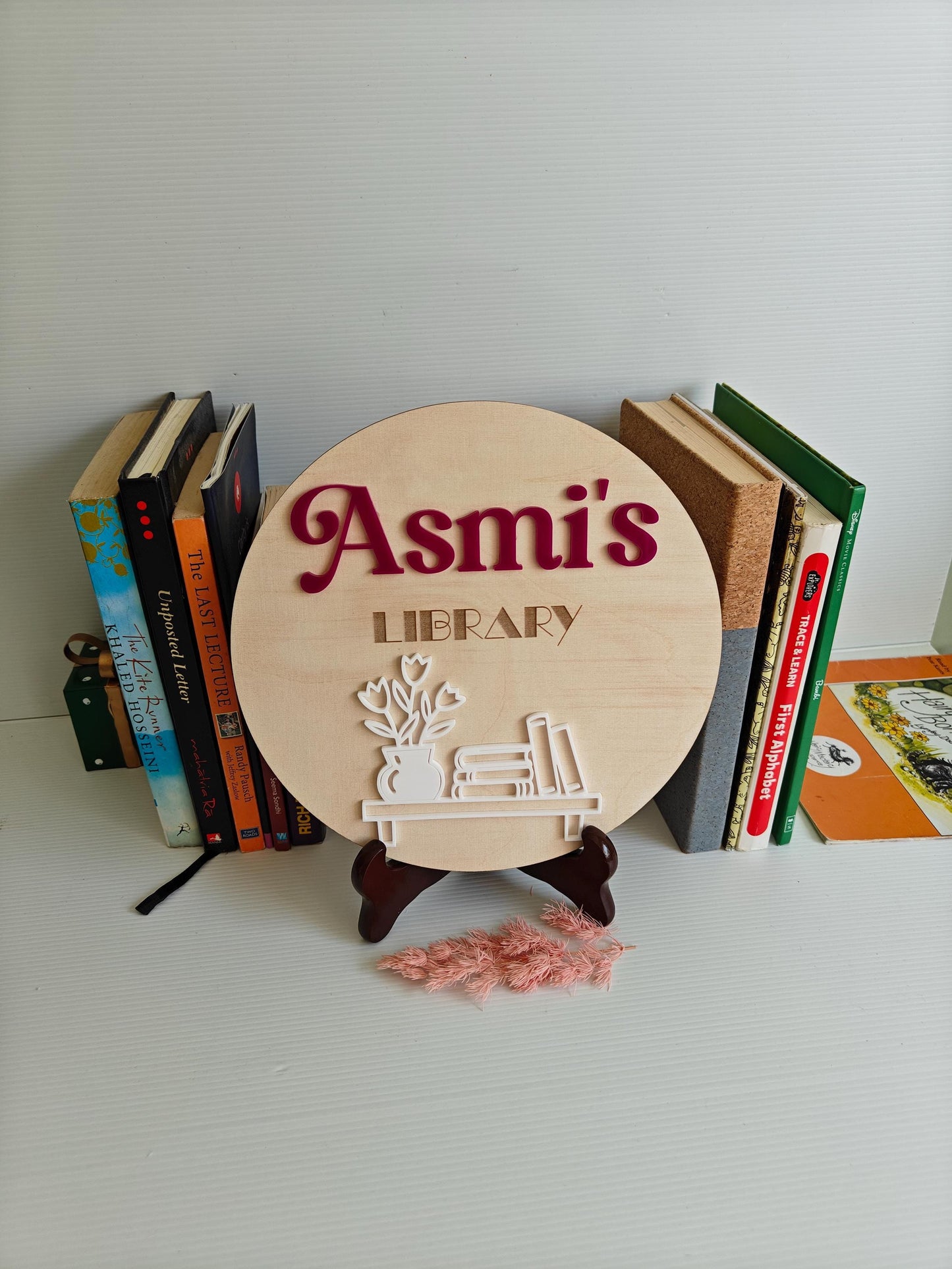 Personalized Library Sign- wooden