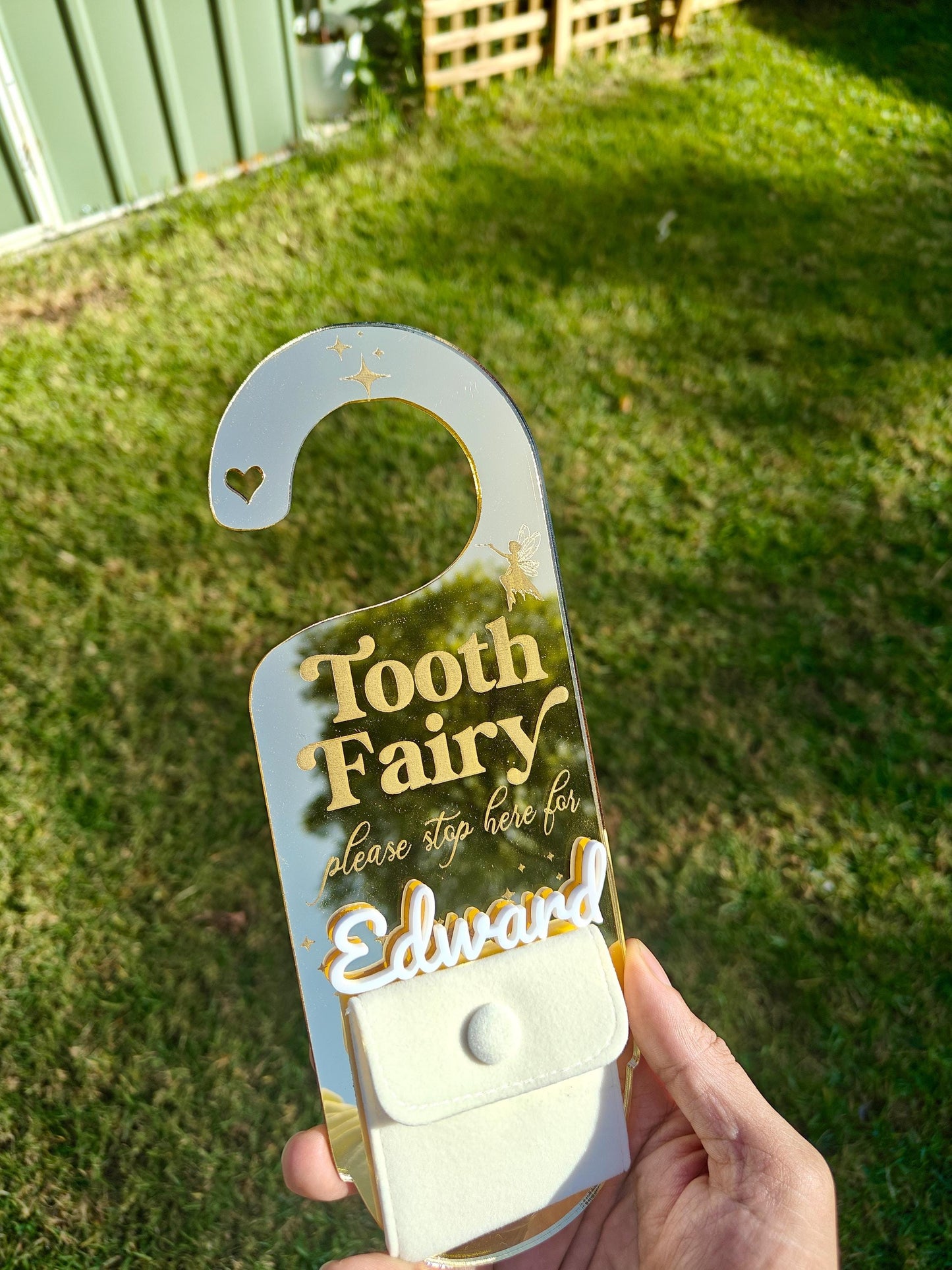 Tooth Fairy Door Hanger Personalised | Personalised Tooth Fairy Trinket