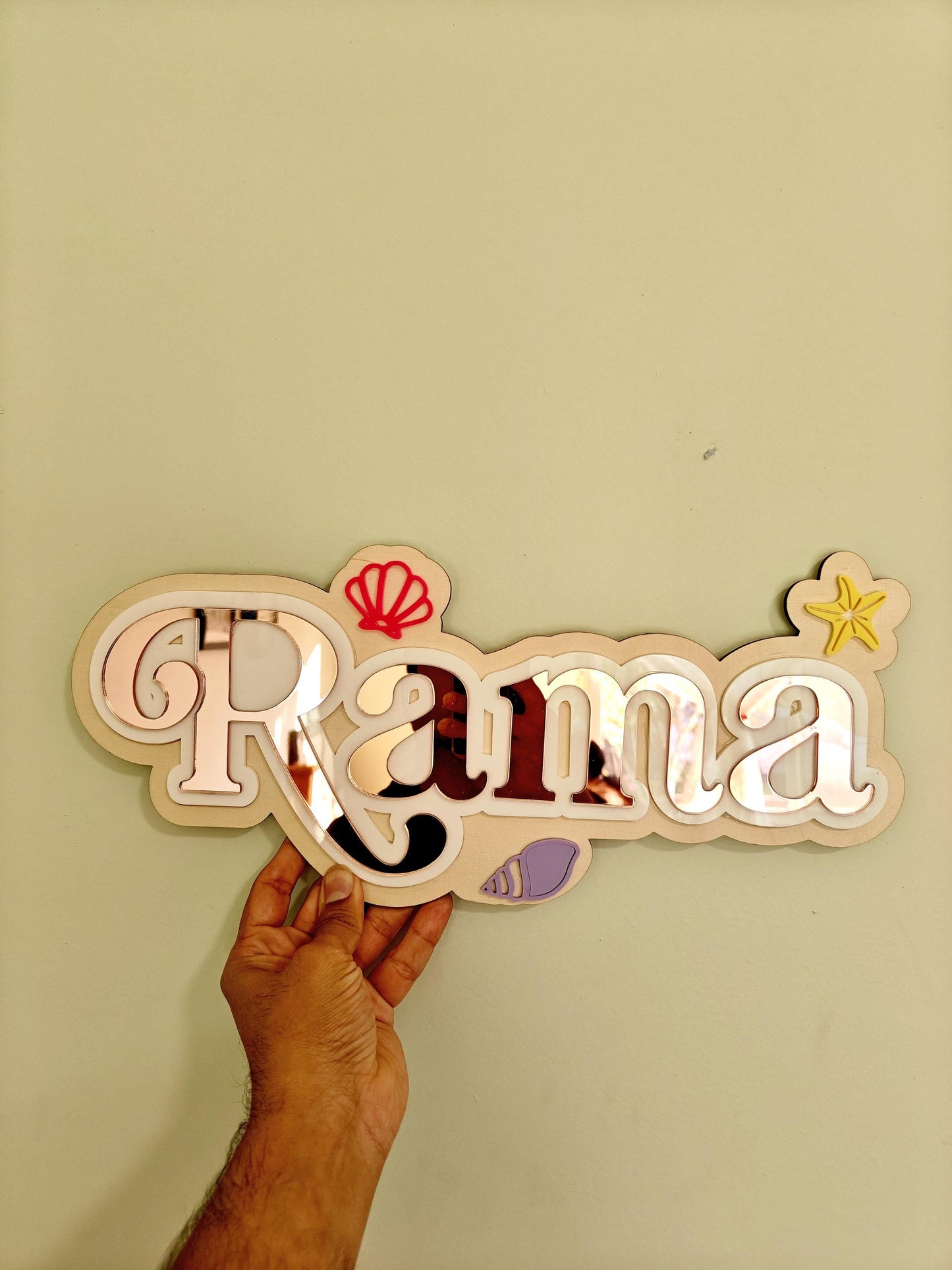 Name Plaque | Kids Name Plaque | Layered Wall Art | Acrylic Birth Plaque