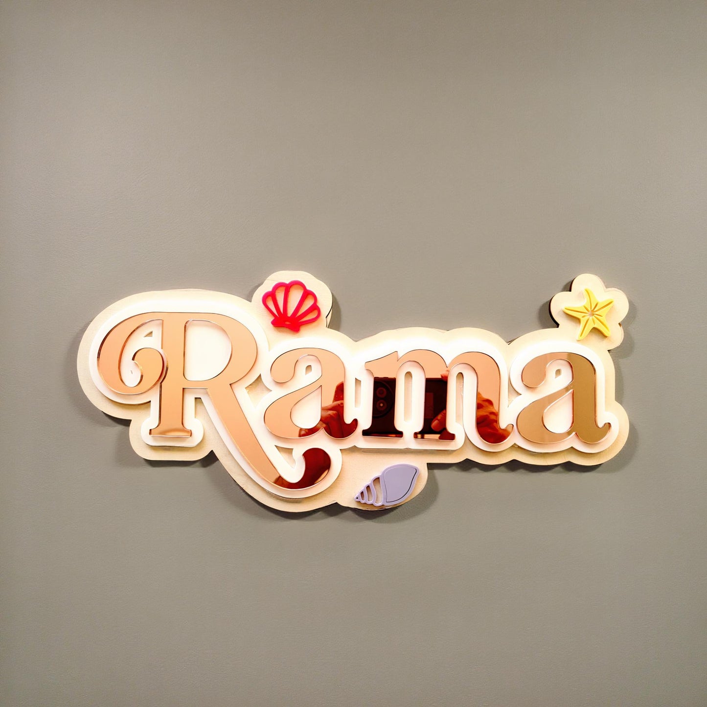 Name Plaque | Kids Name Plaque | Layered Wall Art | Acrylic Birth Plaque