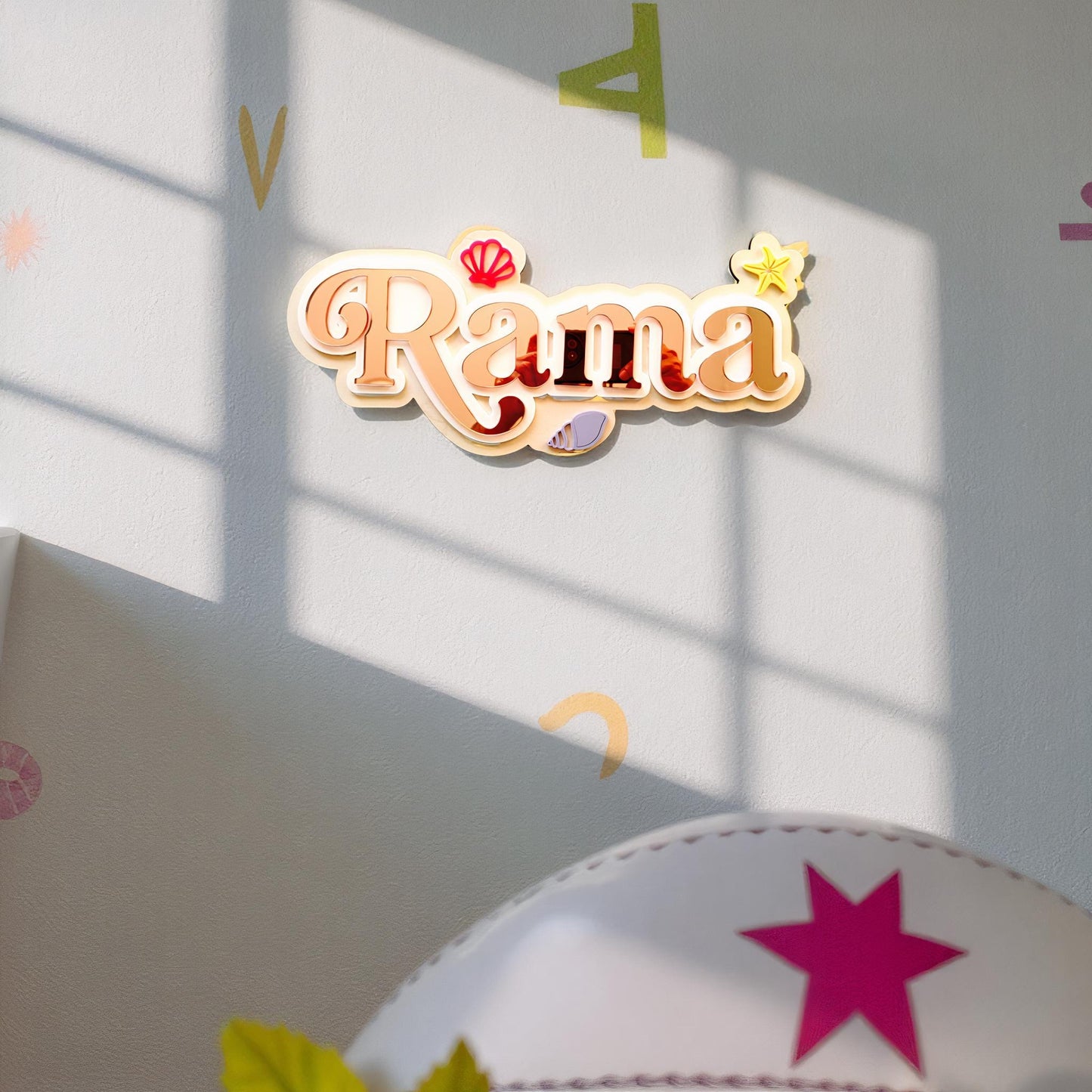 Name Plaque | Kids Name Plaque | Layered Wall Art | Acrylic Birth Plaque