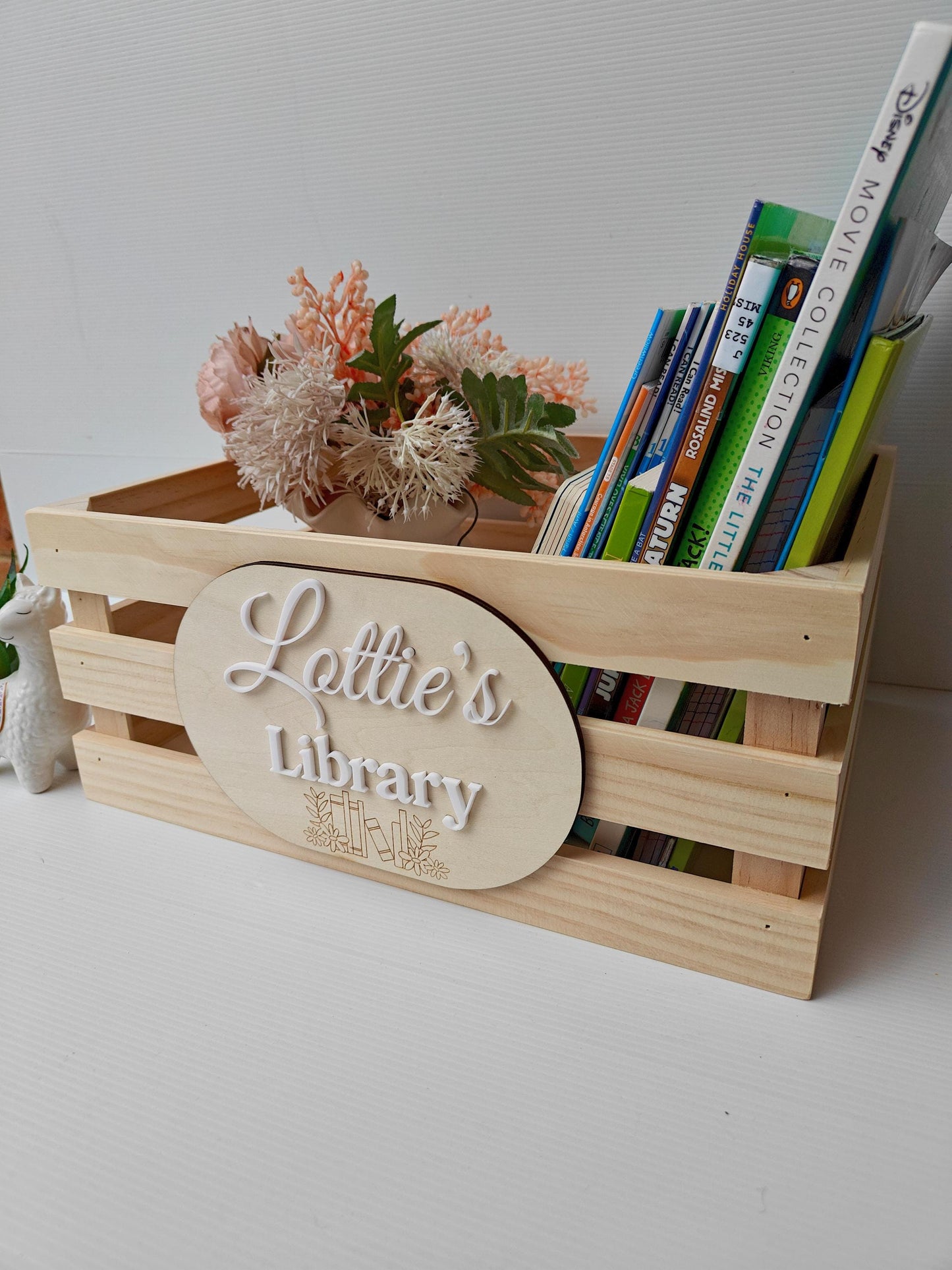 Personalised book box | library crate