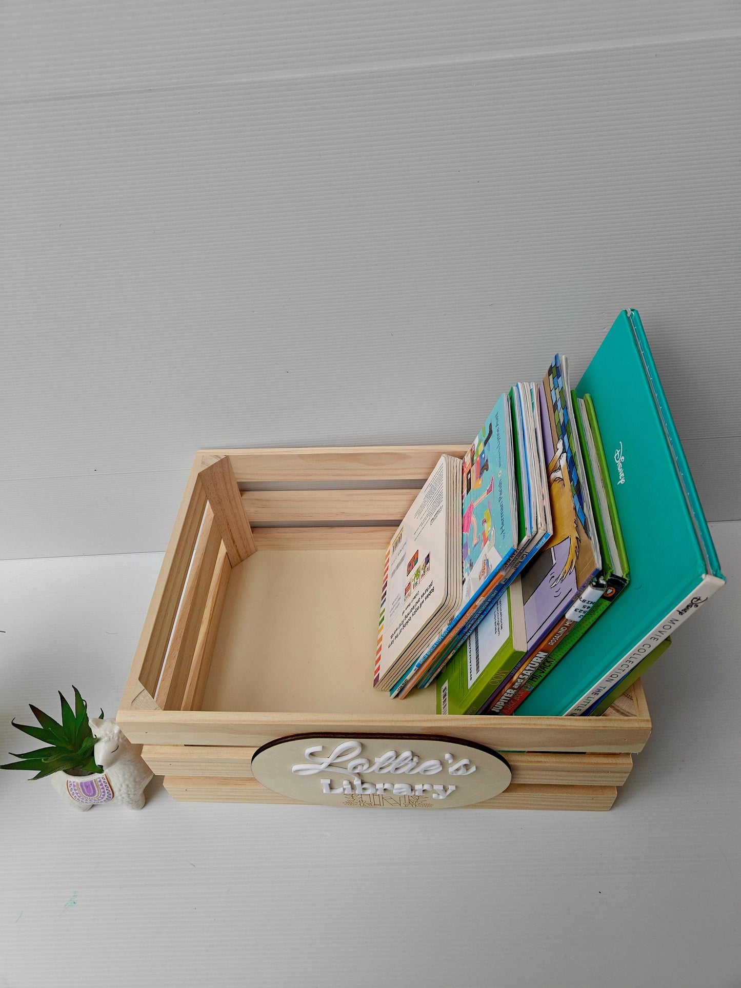 Personalised book box | library crate