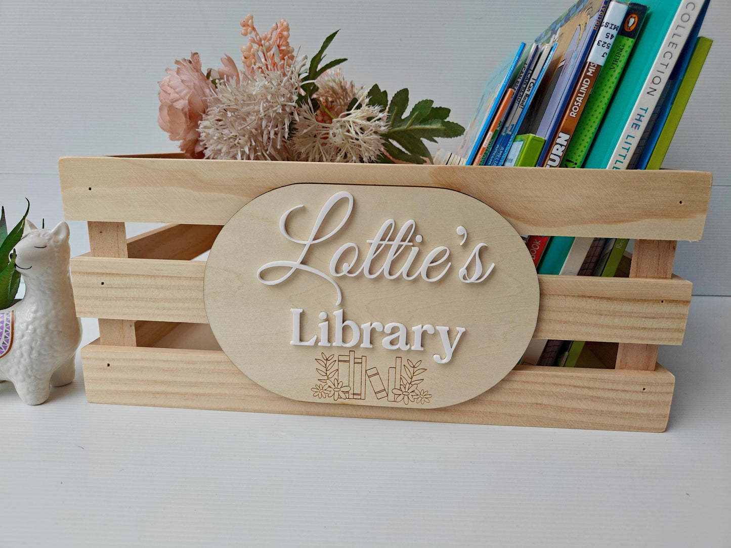 Personalised book box | library crate