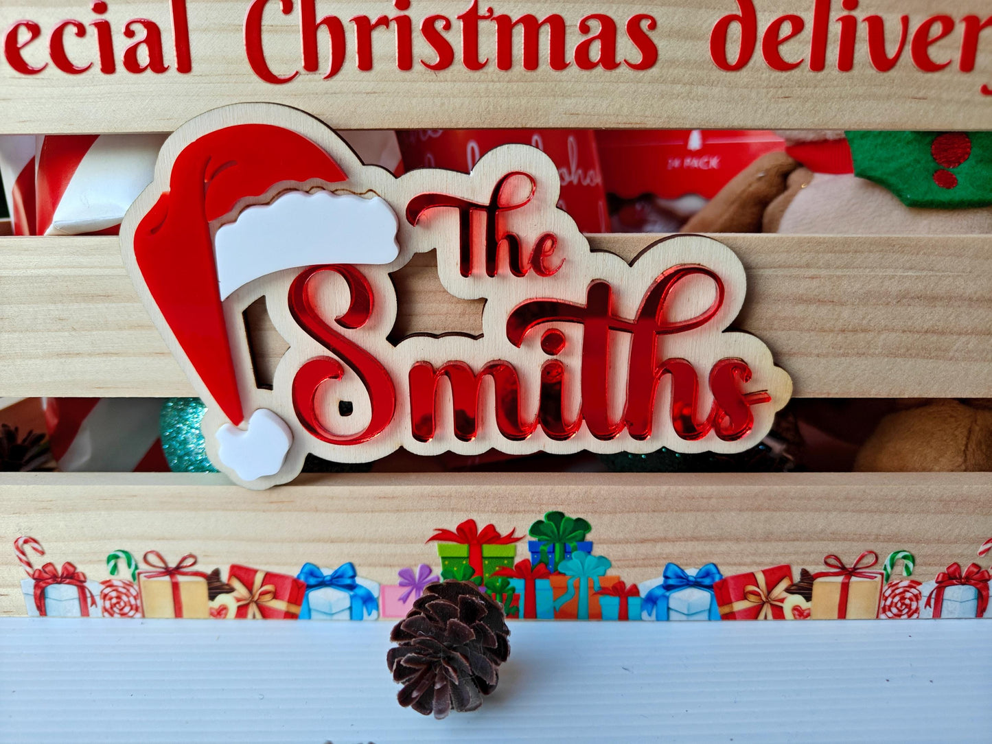 Personalised Christmas Eve Crate | Wooden Santa Crate for Families