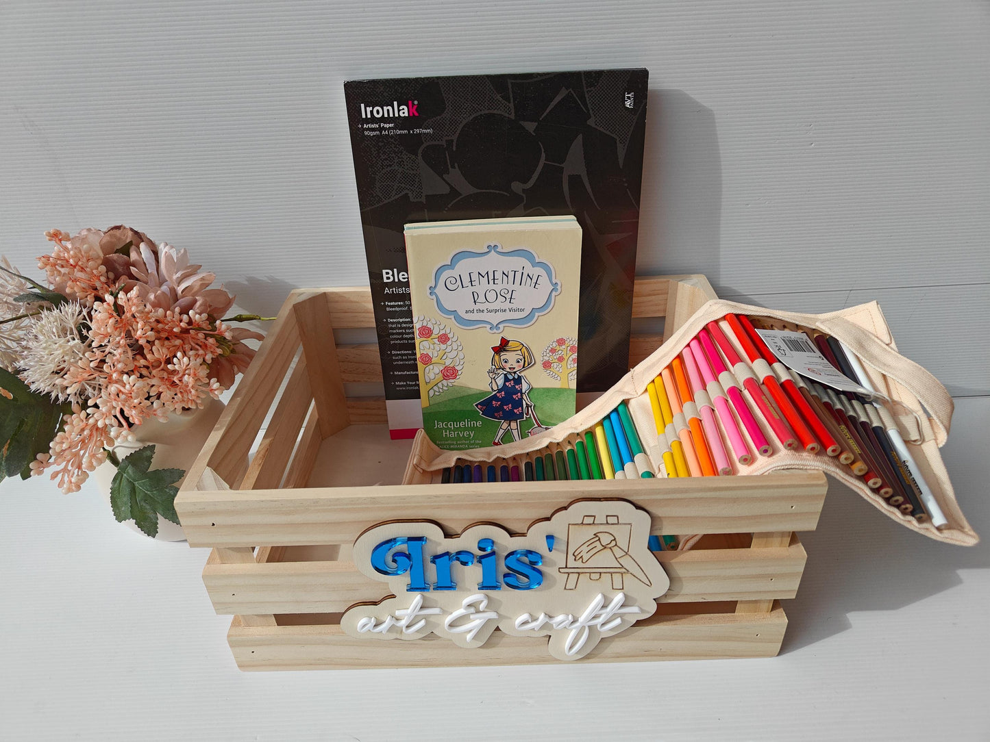 Personalised art and craft crate