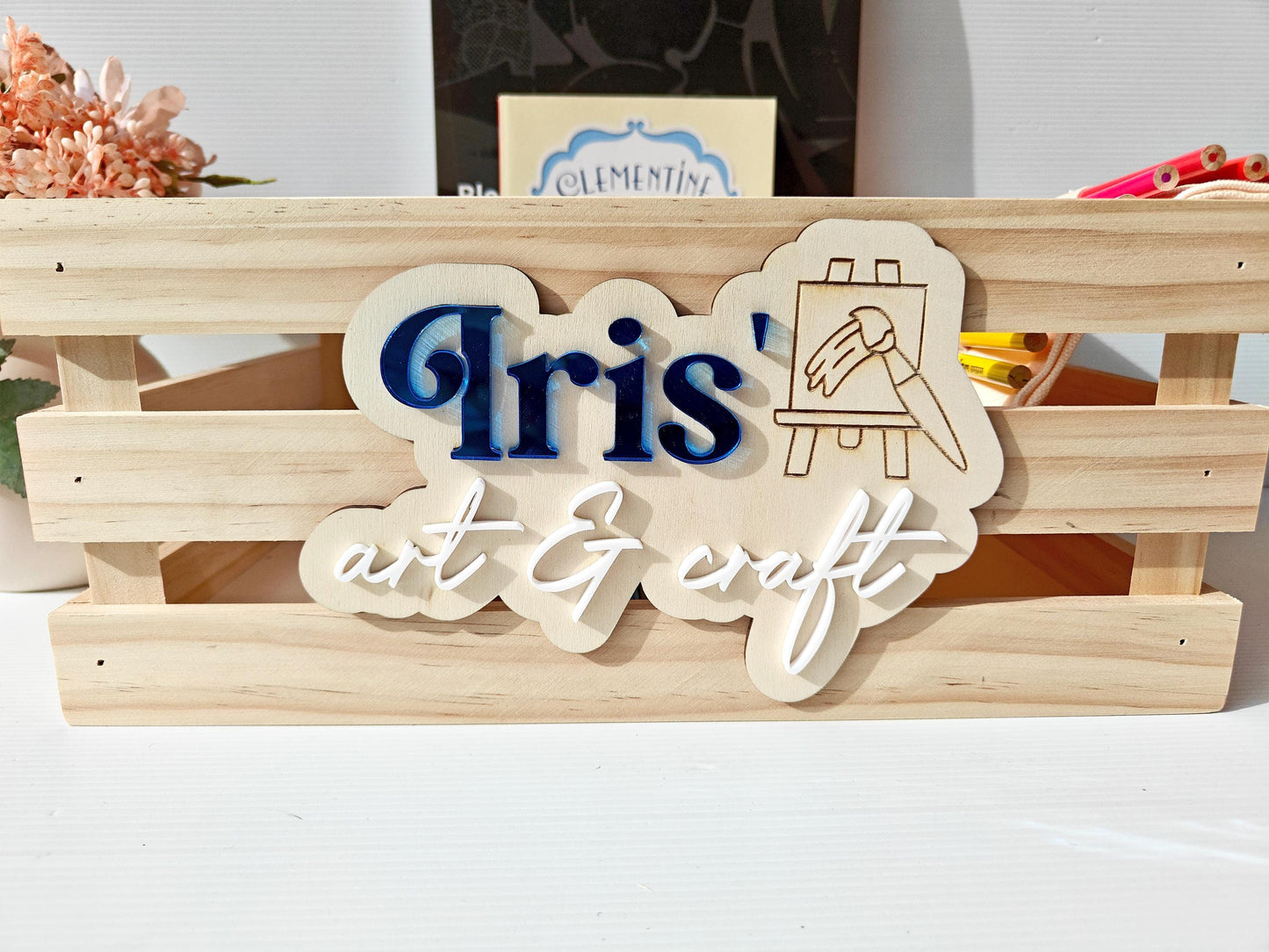 Personalised art and craft crate