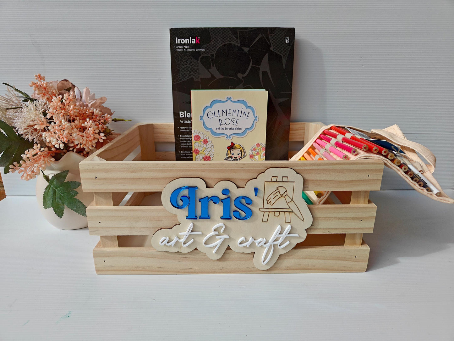 Personalised art and craft crate
