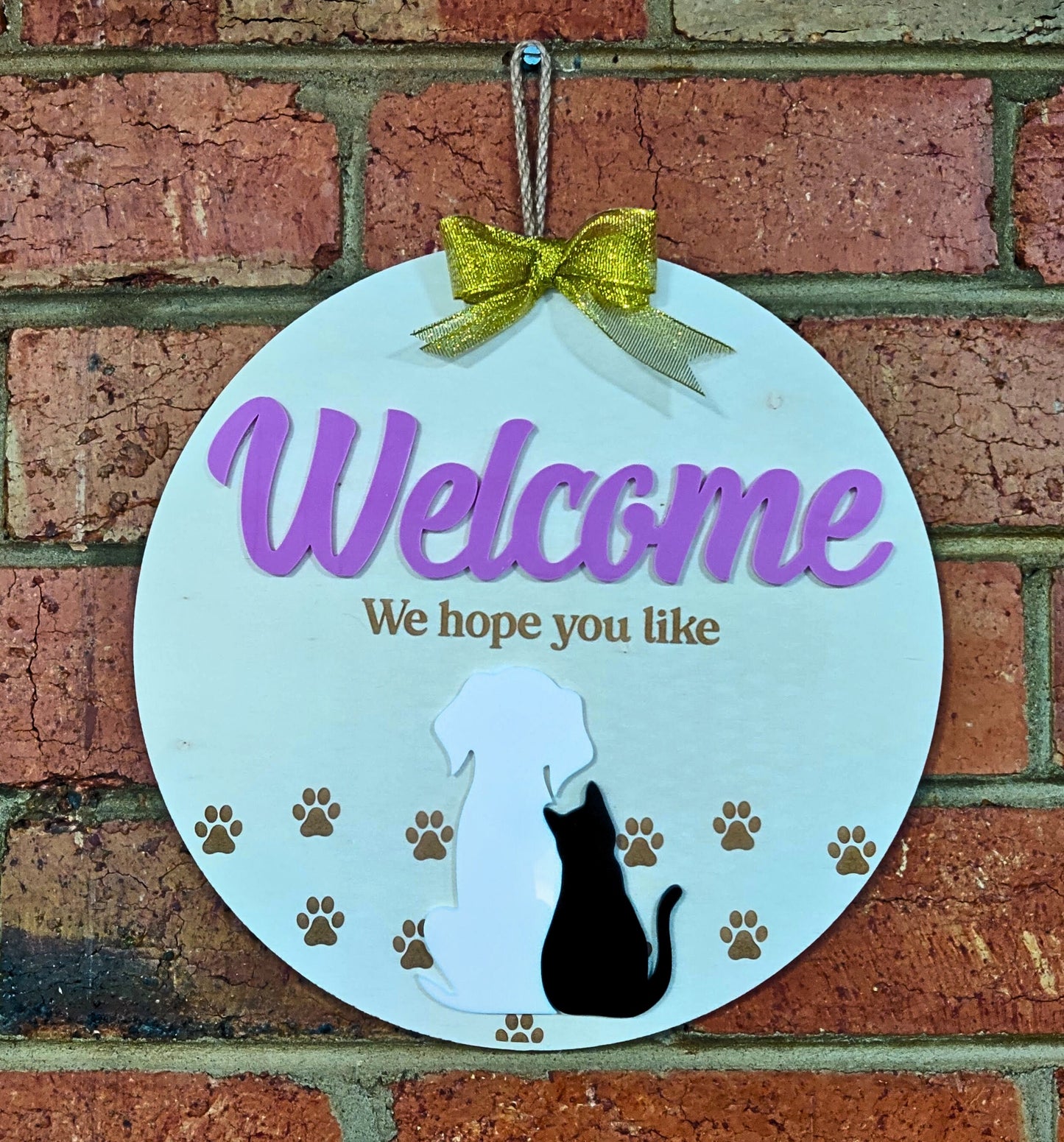 Welcome sign for the pets family!