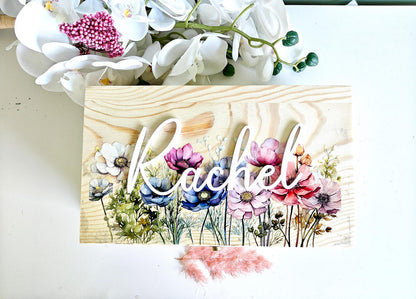 Personalised wedding keepsake box engraved with 'Mr & Mrs Smith' and wedding date.