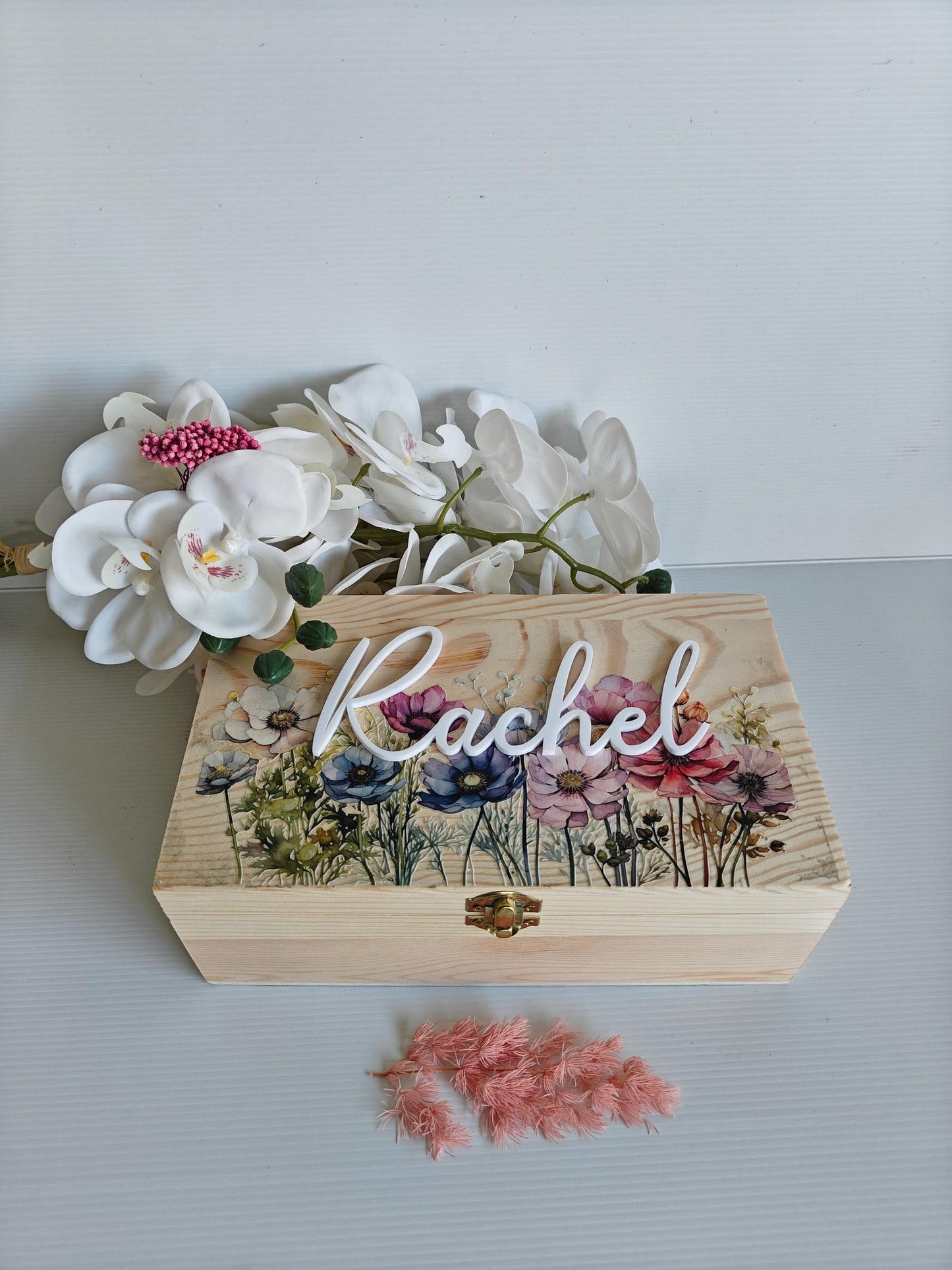 Personalised Wooden Keepsake Box | Memorial & Wedding Memory Box | Baby Keepsake Box