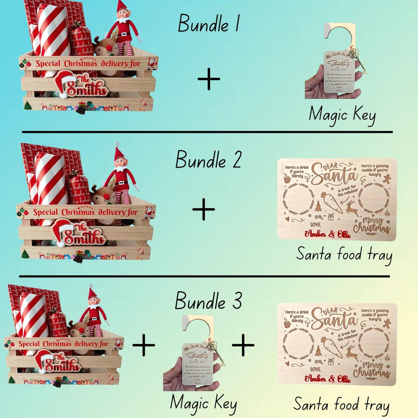 Personalised Christmas Eve Crate | Wooden Santa Crate for Families