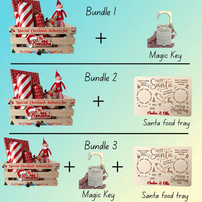 Personalised Christmas Eve Crate | Wooden Santa Crate for Families
