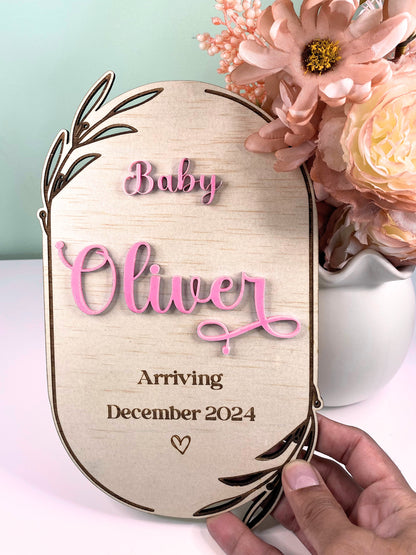 Pregnancy Announcement plaque