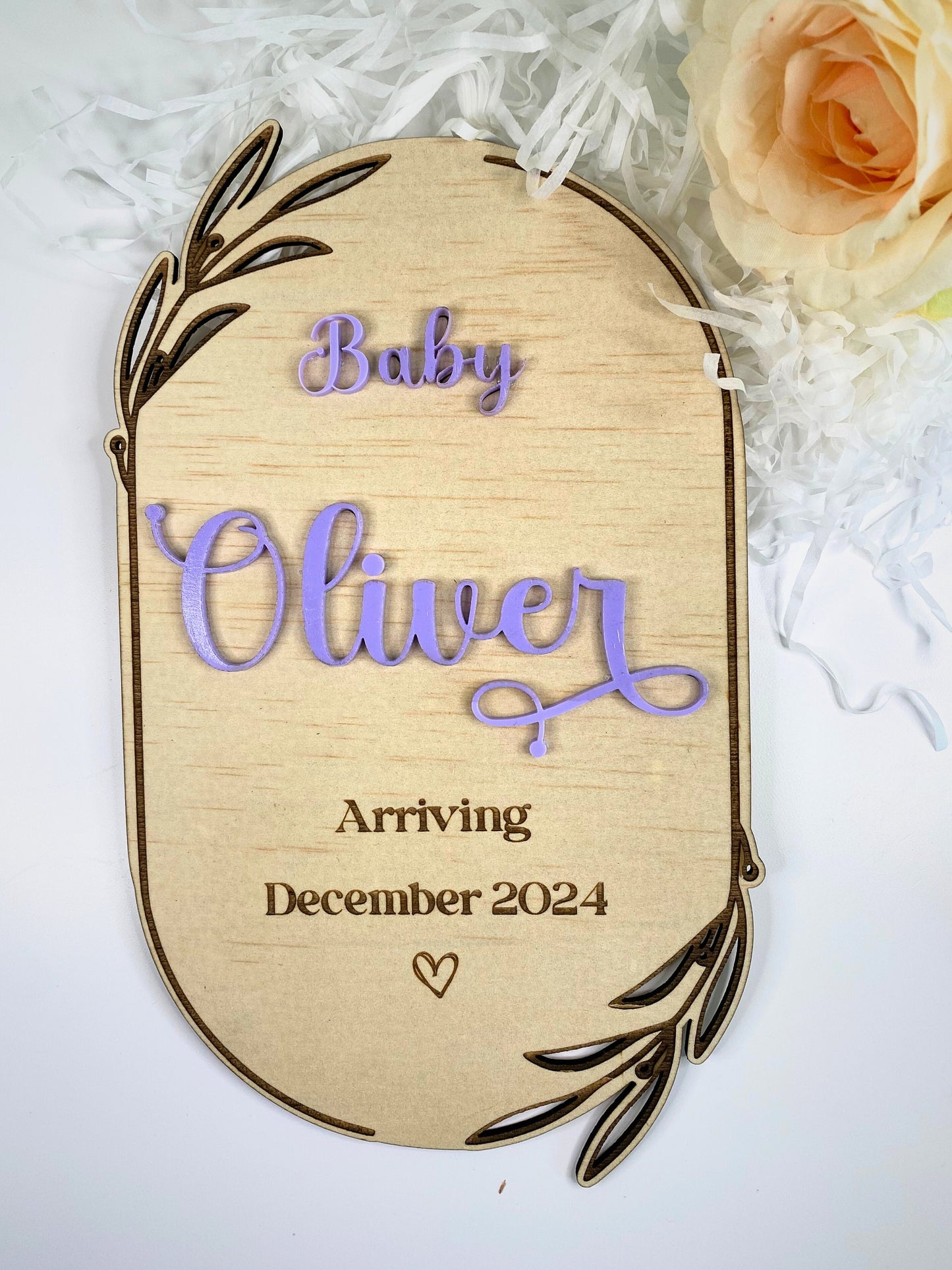 Pregnancy Announcement plaque