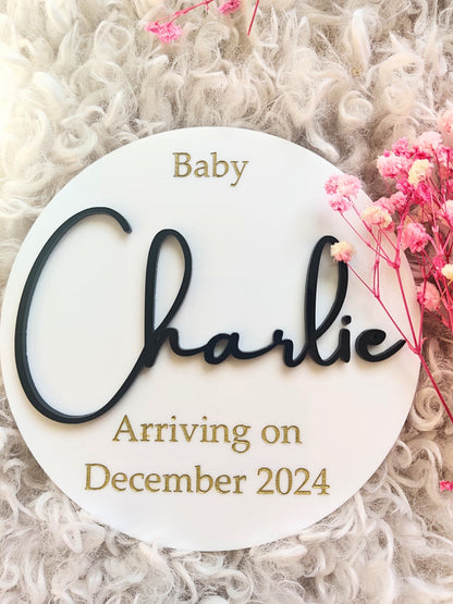 Birth Announcement Plaque