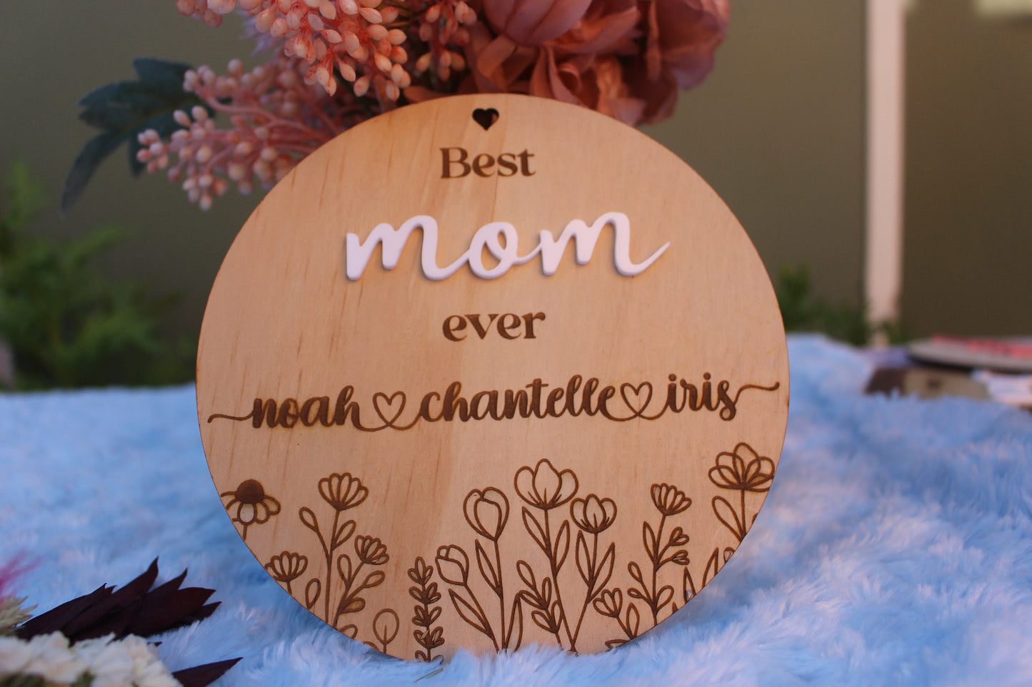 Personalized Mother's Day gift, Best mom ever, Personalized wooden plaque