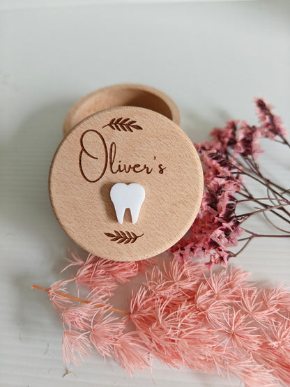 Personalized Wooden Tooth Fairy Box - Oliver