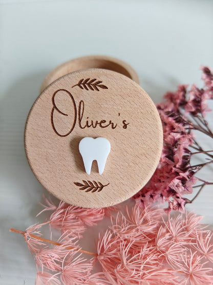 Personalized Wooden Tooth Fairy Box - Oliver