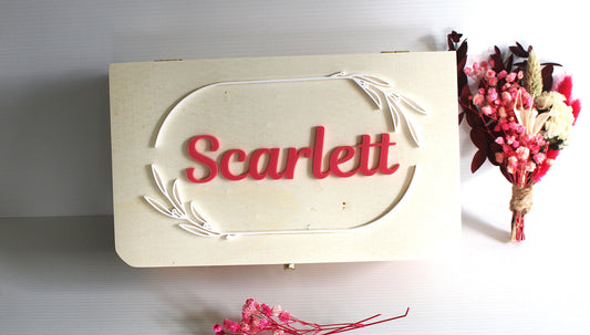 Personalized Baby Keepsake Box- Scarlett