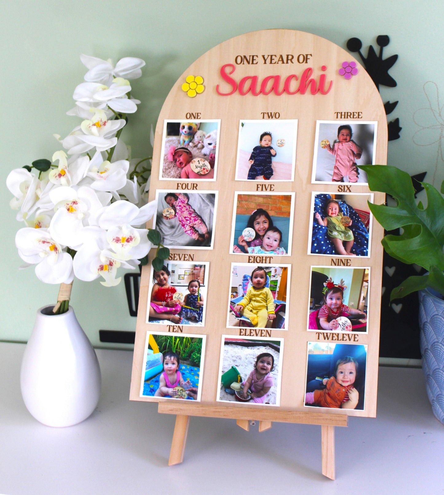 First Birthday Photo Board