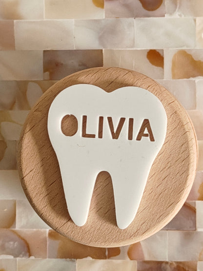 Personalized Wooden Tooth Fairy Box -  Olivia – large tooth