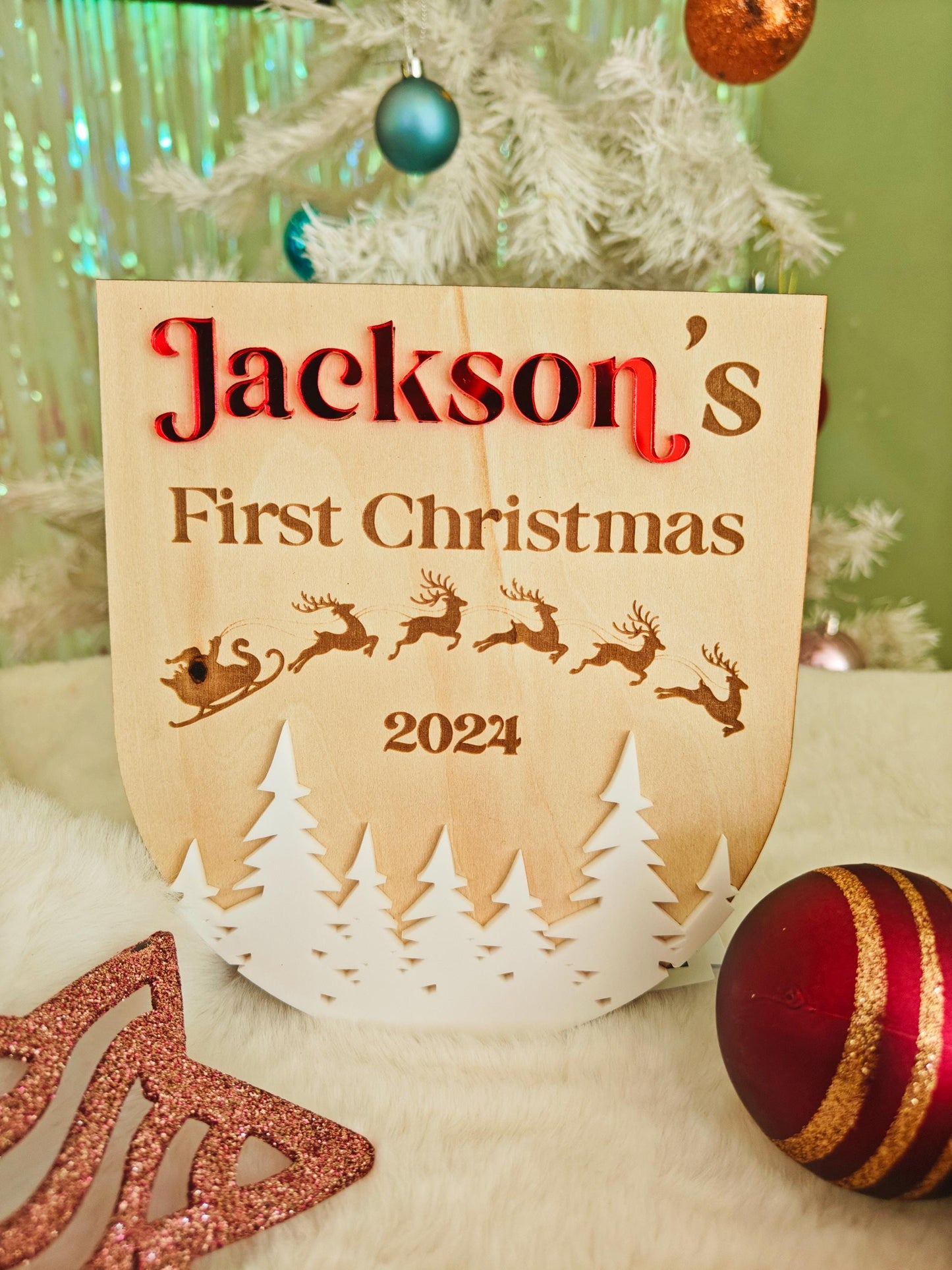 My First Christmas 2024 Plaque - Jackson