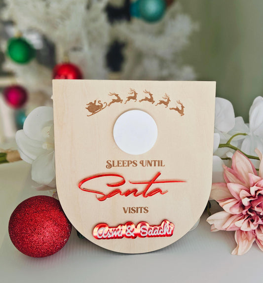 Personalized Christmas Countdown Plaque