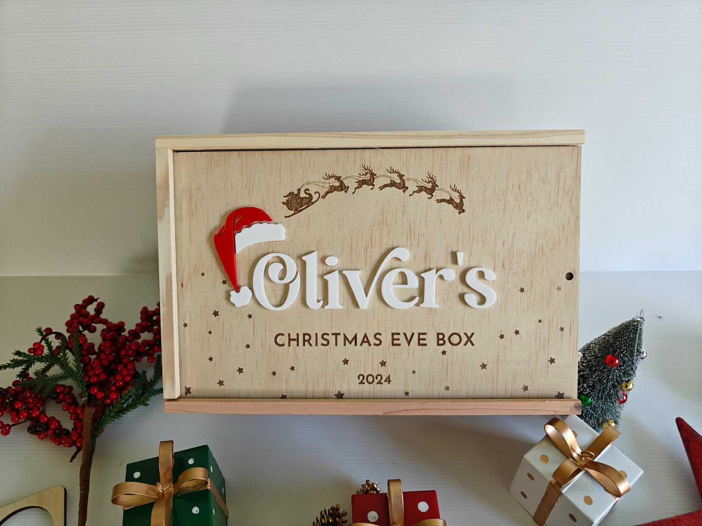 CHRISTMAS BOX - Personalised Christmas Eve Box - Christmas Keepsake Box