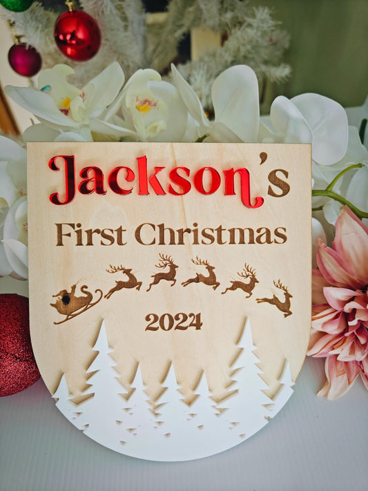 My First Christmas 2024 Plaque - Jackson