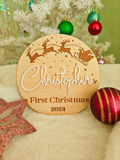 First Christmas plaque - Christopher