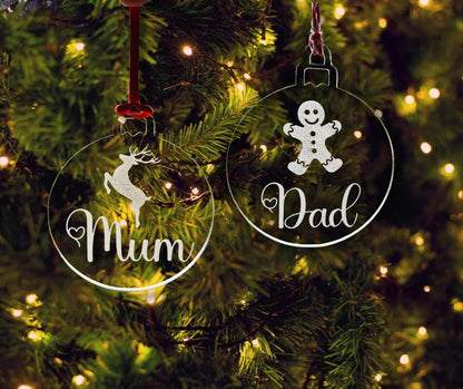 Christmas Ornaments - Mum Dad