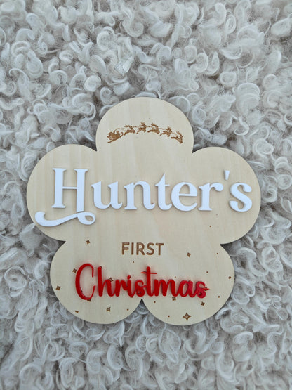 My first Christmas plaque | Baby’s First Christmas Ornament -Daisy