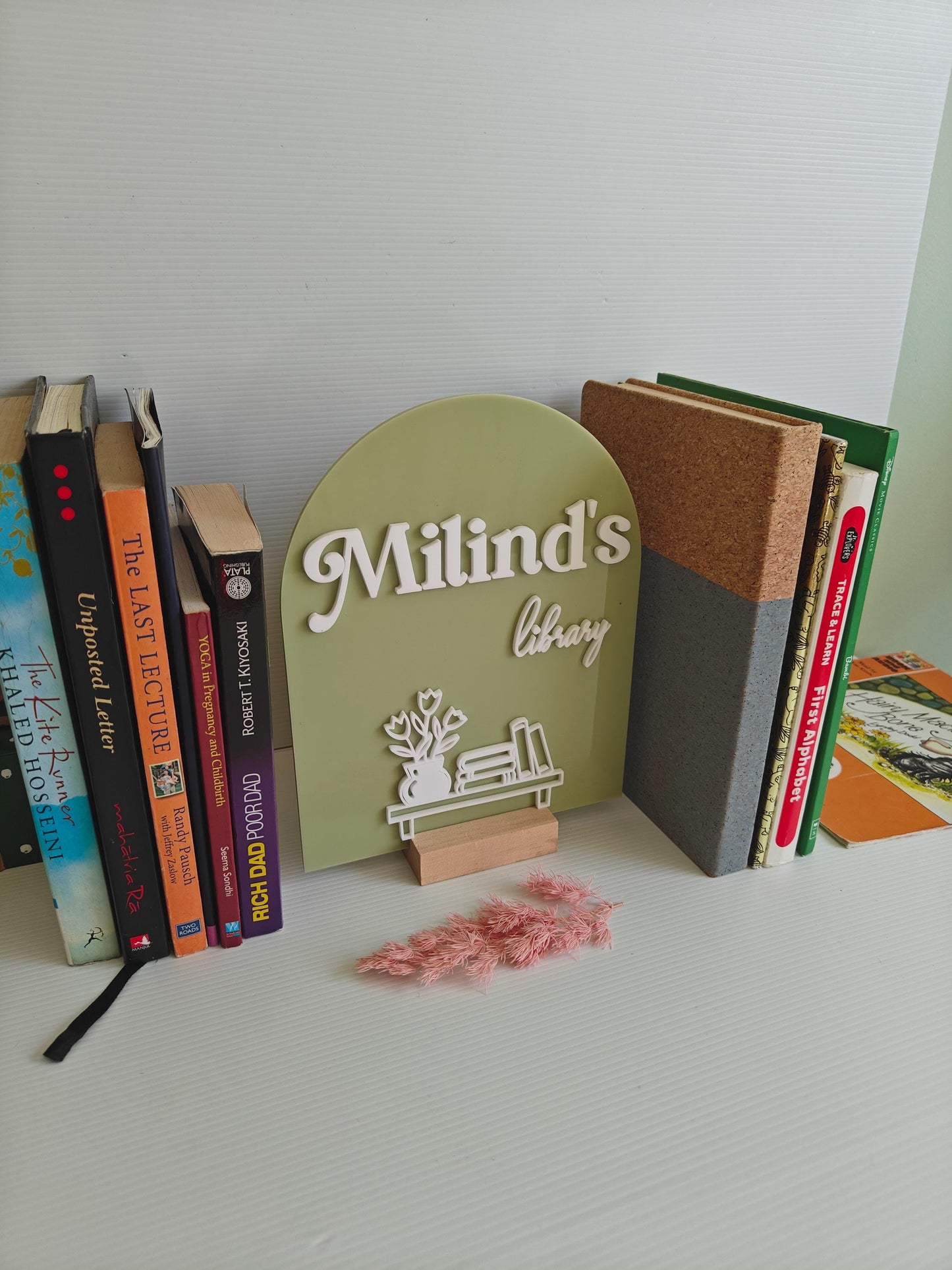 Personalized Library Sign Light, Book lover Gift, Home Library Decor, Bookshelf Decor, Bookish Gifts, Gift for Her Birthday- Milind