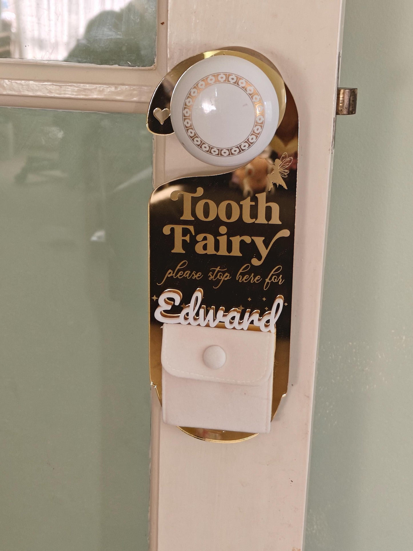 Tooth Fairy Door Hanger Personalised | Personalised Tooth Fairy Trinket